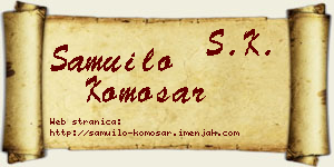 Samuilo Komosar vizit kartica